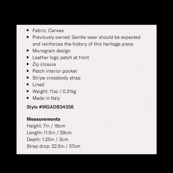 Gucci Brown Canvas Messenger Bag. - Picture 6 of 6